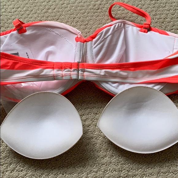 NEW Bikini Village Bikini orange/white Lg top - Picture 8 of 11